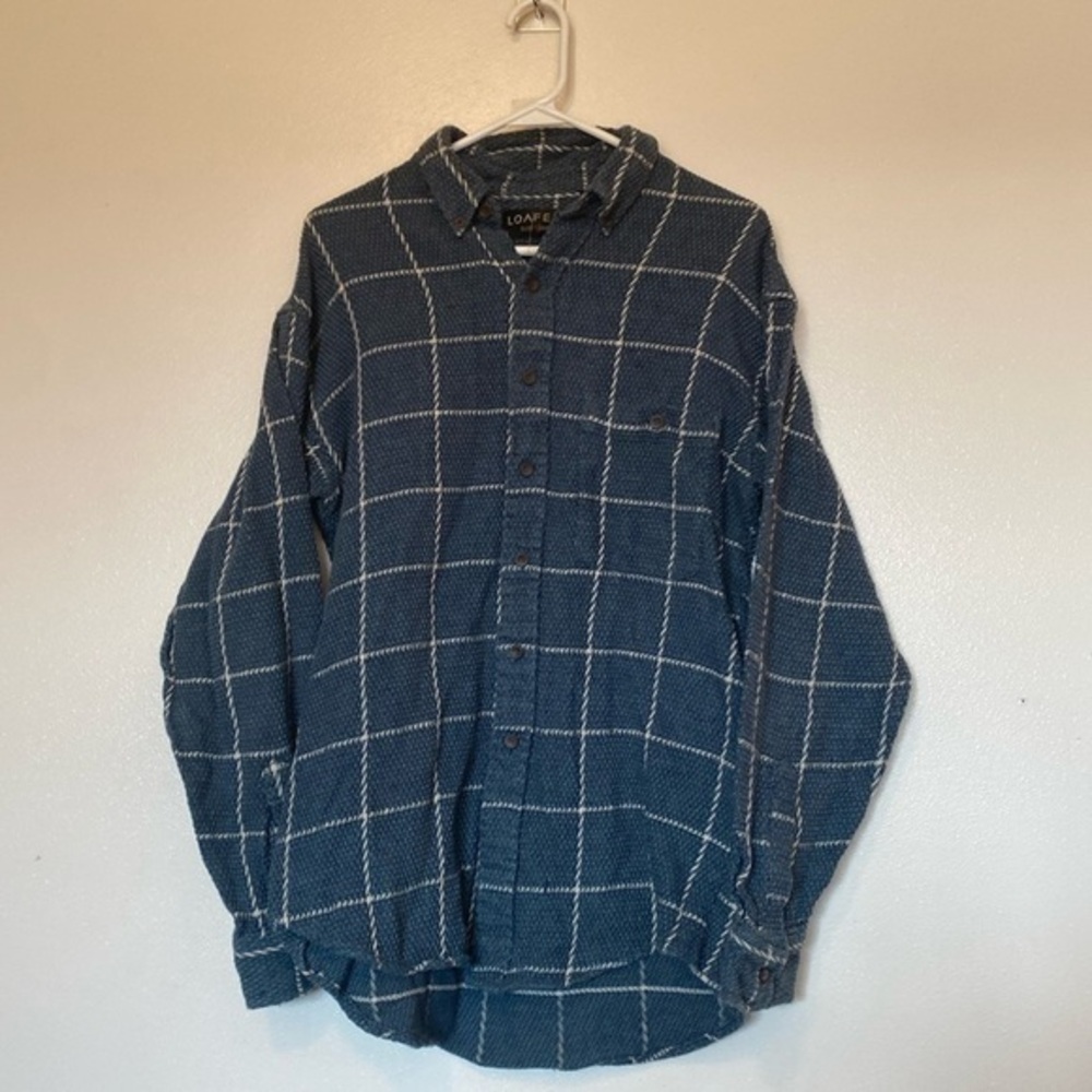 Loafers Reed St.James textured with pocket green blue cream tunic shirt m